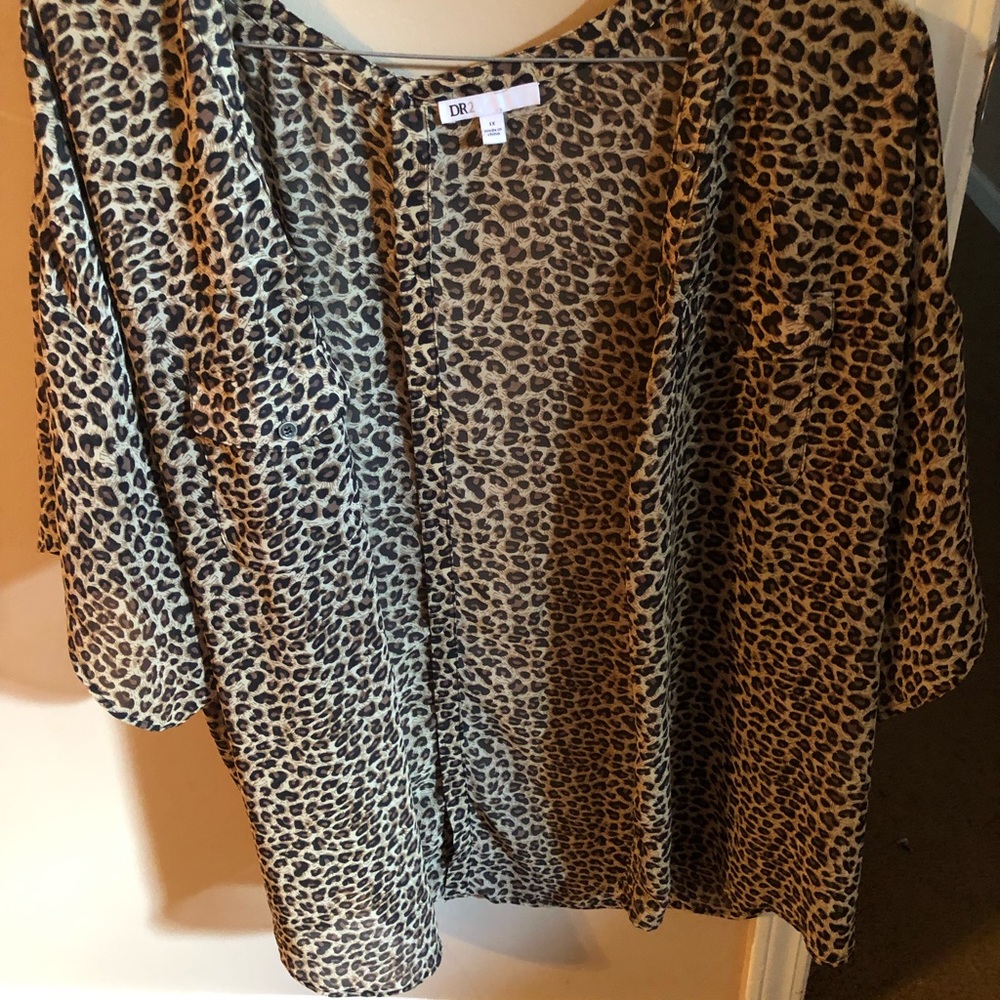 Leopard print kimono